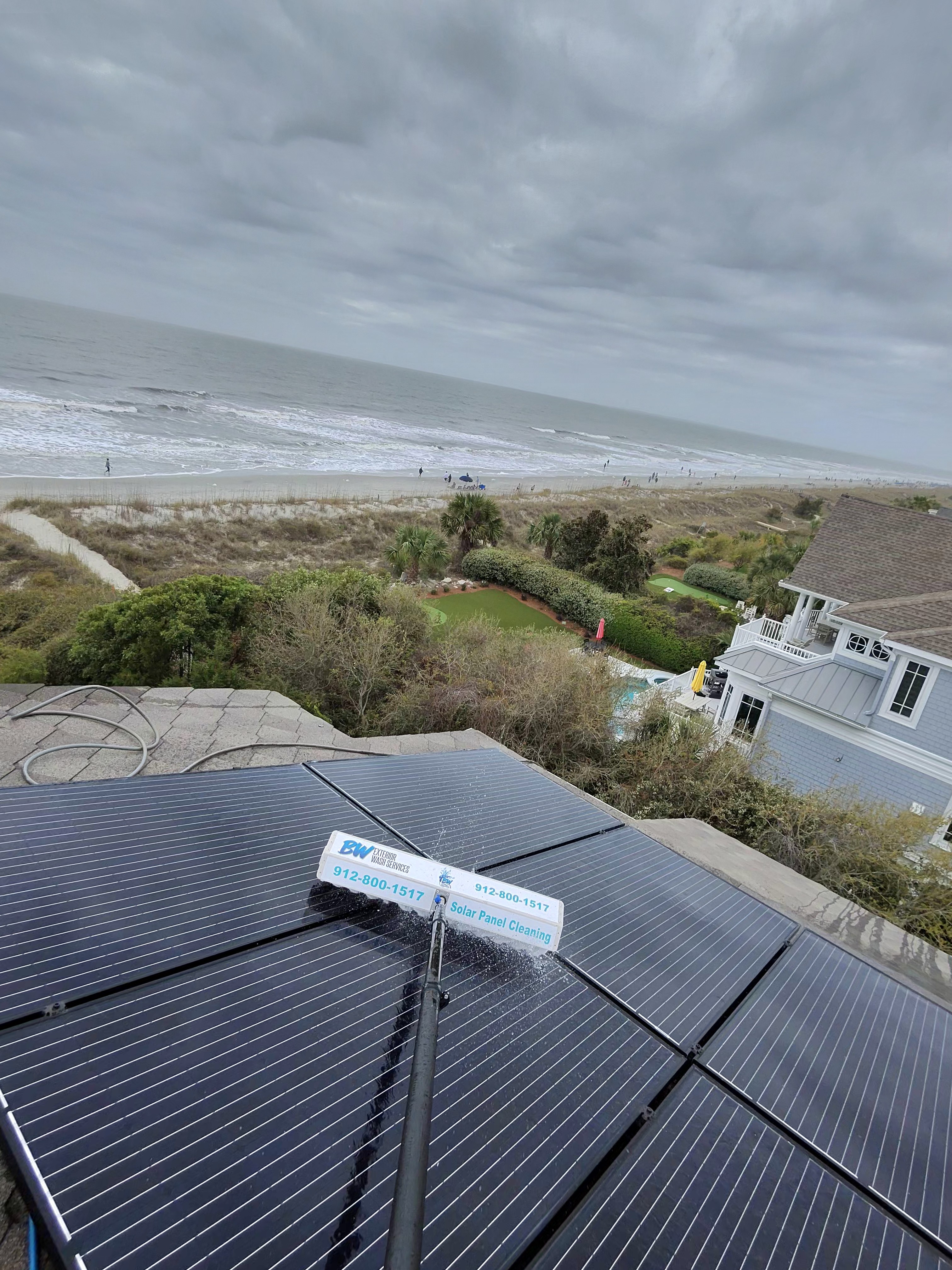 On the beach Solar Panel Cleaning 
