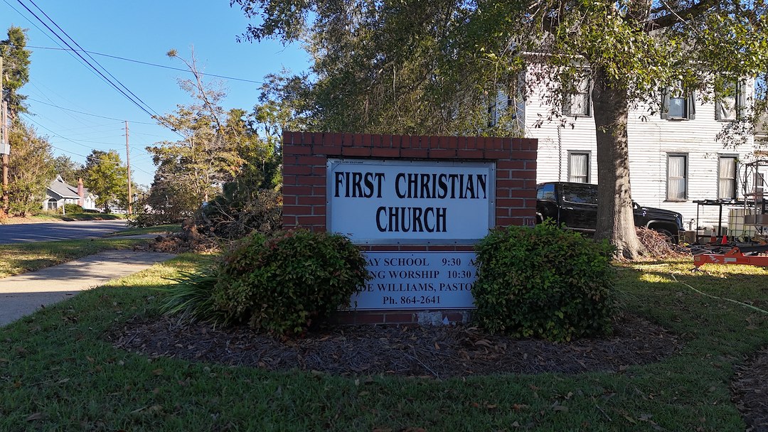 First Christian Church Steeple Cleaning