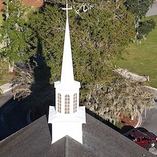 Skidaway-Baptist-Church-Steeple-Washing 1